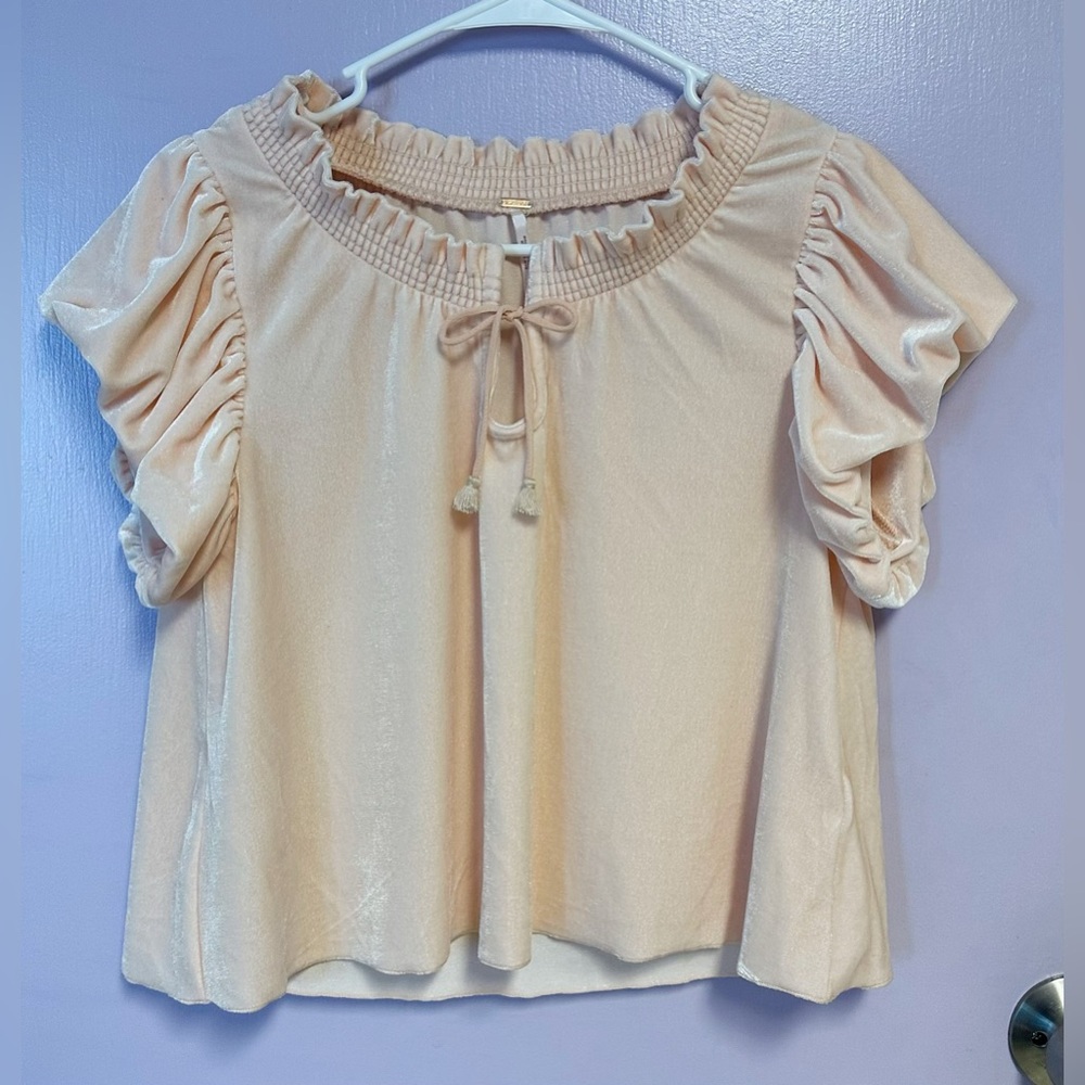 Free People Velvet Blouse Size XS